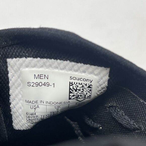 Saucony Havok XC Shoes Mens 7 Black Mesh Lightweight Running Spikeless Sneakers - Picture 13 of 16